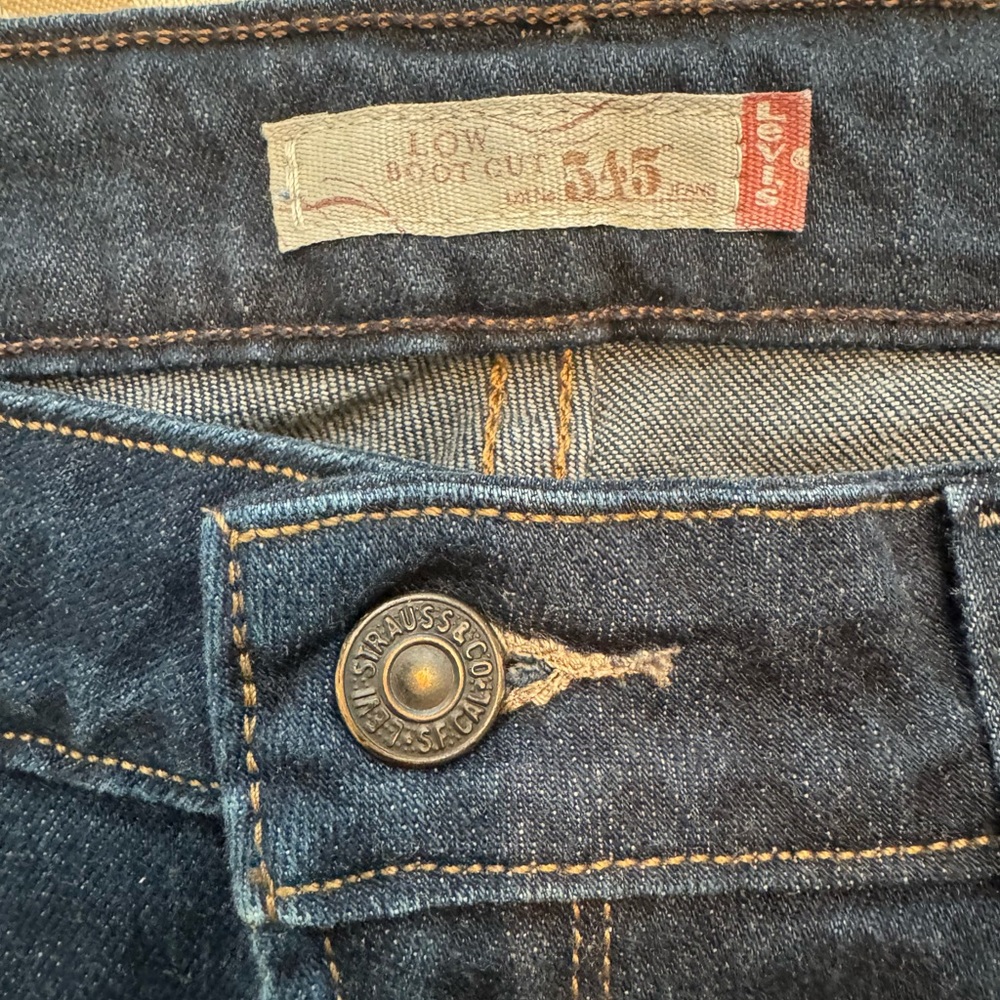 Levi's Ladies Dark Blue Low Bootcut 345 Jeans